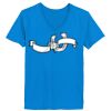 Ladies’  Junior Fine Jersey V-Neck Longer Length T-Shirt Thumbnail