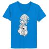Ladies’  Junior Fine Jersey V-Neck Longer Length T-Shirt Thumbnail