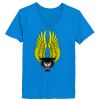 Ladies’  Junior Fine Jersey V-Neck Longer Length T-Shirt Thumbnail