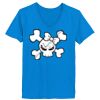 Ladies’  Junior Fine Jersey V-Neck Longer Length T-Shirt Thumbnail