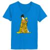 Ladies’  Junior Fine Jersey V-Neck Longer Length T-Shirt Thumbnail