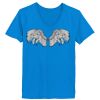 Ladies’  Junior Fine Jersey V-Neck Longer Length T-Shirt Thumbnail