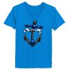 Ladies’  Junior Fine Jersey V-Neck Longer Length T-Shirt Thumbnail