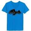 Ladies’  Junior Fine Jersey V-Neck Longer Length T-Shirt Thumbnail