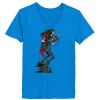 Ladies’  Junior Fine Jersey V-Neck Longer Length T-Shirt Thumbnail