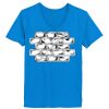 Ladies’  Junior Fine Jersey V-Neck Longer Length T-Shirt Thumbnail