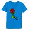 Ladies’  Junior Fine Jersey V-Neck Longer Length T-Shirt Thumbnail
