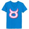 Ladies’  Junior Fine Jersey V-Neck Longer Length T-Shirt Thumbnail