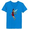 Ladies’  Junior Fine Jersey V-Neck Longer Length T-Shirt Thumbnail