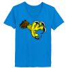 Ladies’  Junior Fine Jersey V-Neck Longer Length T-Shirt Thumbnail
