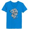 Ladies’  Junior Fine Jersey V-Neck Longer Length T-Shirt Thumbnail