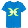 Ladies’  Junior Fine Jersey V-Neck Longer Length T-Shirt Thumbnail