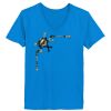 Ladies’  Junior Fine Jersey V-Neck Longer Length T-Shirt Thumbnail