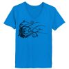 Ladies’  Junior Fine Jersey V-Neck Longer Length T-Shirt Thumbnail