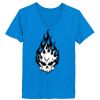 Ladies’  Junior Fine Jersey V-Neck Longer Length T-Shirt Thumbnail