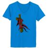 Ladies’  Junior Fine Jersey V-Neck Longer Length T-Shirt Thumbnail