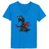 Ladies’  Junior Fine Jersey V-Neck Longer Length T-Shirt Thumbnail