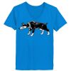 Ladies’  Junior Fine Jersey V-Neck Longer Length T-Shirt Thumbnail