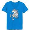 Ladies’  Junior Fine Jersey V-Neck Longer Length T-Shirt Thumbnail