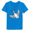 Ladies’  Junior Fine Jersey V-Neck Longer Length T-Shirt Thumbnail