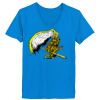 Ladies’  Junior Fine Jersey V-Neck Longer Length T-Shirt Thumbnail