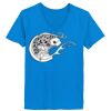 Ladies’  Junior Fine Jersey V-Neck Longer Length T-Shirt Thumbnail