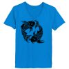 Ladies’  Junior Fine Jersey V-Neck Longer Length T-Shirt Thumbnail