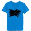 Ladies’  Junior Fine Jersey V-Neck Longer Length T-Shirt Thumbnail