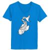 Ladies’  Junior Fine Jersey V-Neck Longer Length T-Shirt Thumbnail
