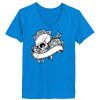 Ladies’  Junior Fine Jersey V-Neck Longer Length T-Shirt Thumbnail