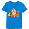 Ladies’  Junior Fine Jersey V-Neck Longer Length T-Shirt Thumbnail