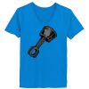 Ladies’  Junior Fine Jersey V-Neck Longer Length T-Shirt Thumbnail