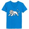 Ladies’  Junior Fine Jersey V-Neck Longer Length T-Shirt Thumbnail