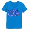 Ladies’  Junior Fine Jersey V-Neck Longer Length T-Shirt Thumbnail