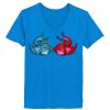 Ladies’  Junior Fine Jersey V-Neck Longer Length T-Shirt Thumbnail