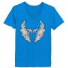 Ladies’  Junior Fine Jersey V-Neck Longer Length T-Shirt Thumbnail