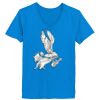 Ladies’  Junior Fine Jersey V-Neck Longer Length T-Shirt Thumbnail