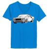 Ladies’  Junior Fine Jersey V-Neck Longer Length T-Shirt Thumbnail