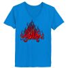 Ladies’  Junior Fine Jersey V-Neck Longer Length T-Shirt Thumbnail