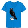 Ladies’  Junior Fine Jersey V-Neck Longer Length T-Shirt Thumbnail