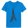 Ladies’  Junior Fine Jersey V-Neck Longer Length T-Shirt Thumbnail