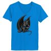 Ladies’  Junior Fine Jersey V-Neck Longer Length T-Shirt Thumbnail