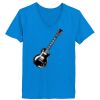 Ladies’  Junior Fine Jersey V-Neck Longer Length T-Shirt Thumbnail