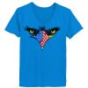 Ladies’  Junior Fine Jersey V-Neck Longer Length T-Shirt Thumbnail