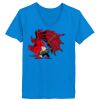 Ladies’  Junior Fine Jersey V-Neck Longer Length T-Shirt Thumbnail