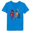 Ladies’  Junior Fine Jersey V-Neck Longer Length T-Shirt Thumbnail