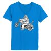 Ladies’  Junior Fine Jersey V-Neck Longer Length T-Shirt Thumbnail