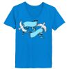 Ladies’  Junior Fine Jersey V-Neck Longer Length T-Shirt Thumbnail