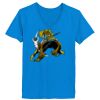 Ladies’  Junior Fine Jersey V-Neck Longer Length T-Shirt Thumbnail