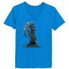 Ladies’  Junior Fine Jersey V-Neck Longer Length T-Shirt Thumbnail